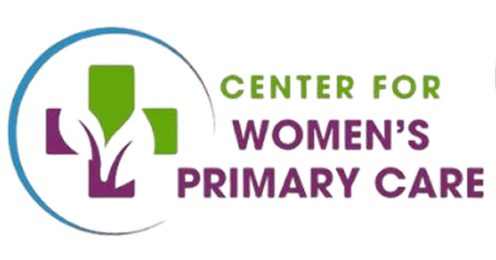 Logo of Center for Women's Primary Care with symbolic female figure.