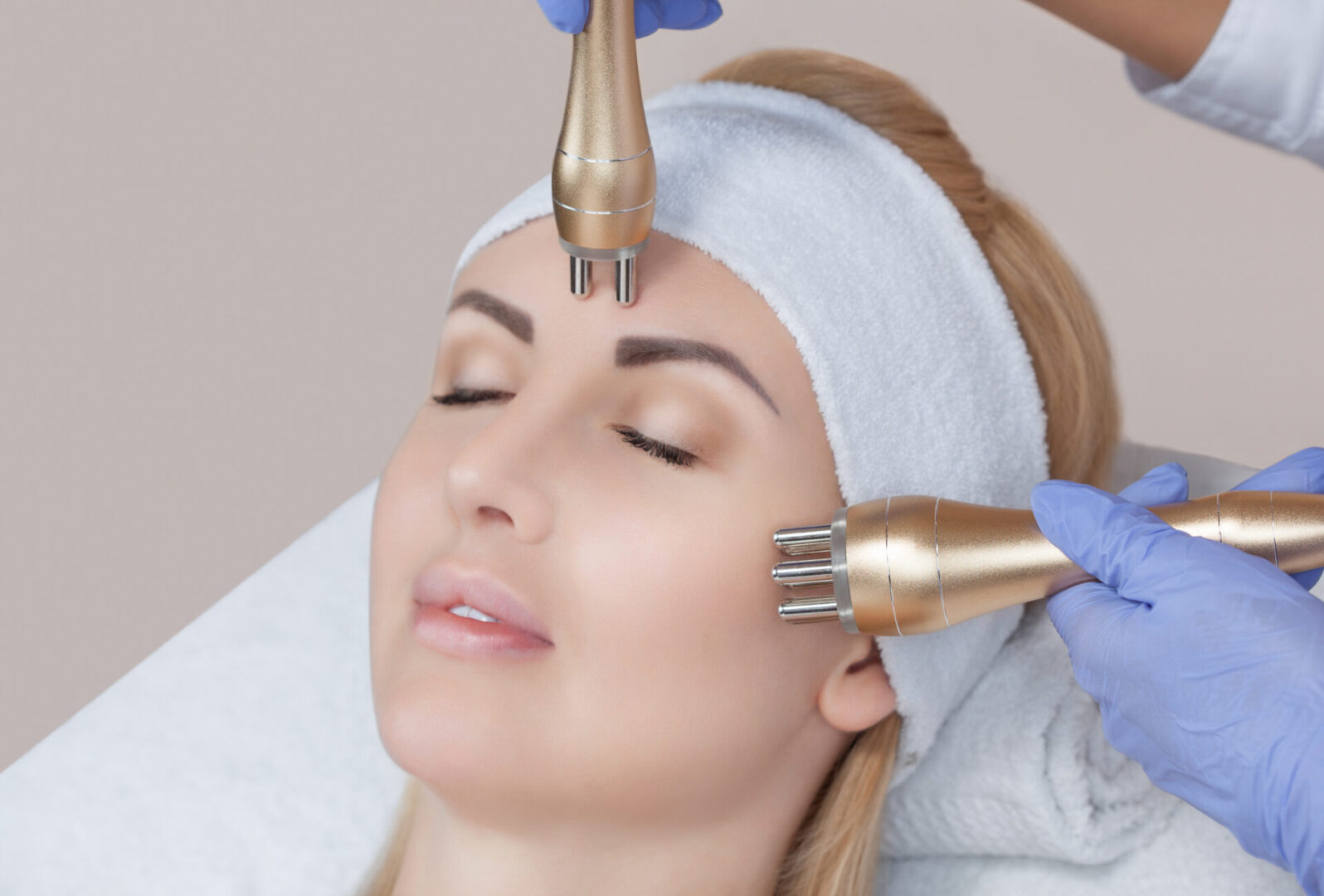 Skincare procedure with modern equipment
